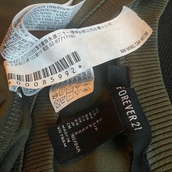 Forever 21 NWOT green ribbed body-con mini dress - Picture 10 of 11